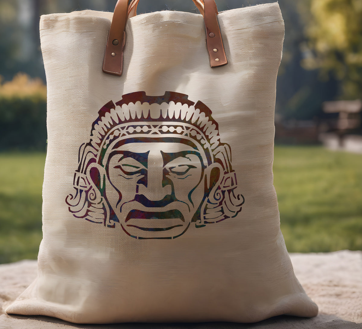 Mayan Face Aztec Mexico Mask Stencil (560) – Stencilville