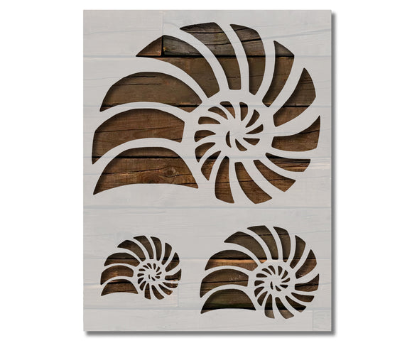 Nautilus Beach Seashell Sea Shells Multiple Stencil (175)