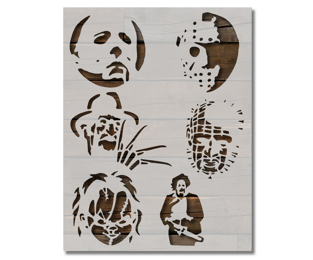 Halloween Freddy Jason Chucky + Custom Stencil (342) – Stencilville halloween-freddy-jason-chucky-custom-stencil-342-stencilville