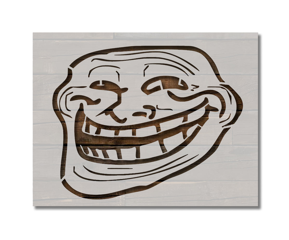 Comic Rage Crying Forever Alone Face Drawing Stencil (532) – Stencilville