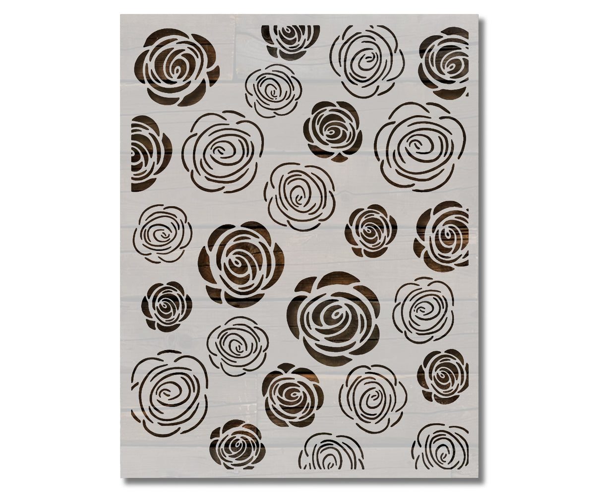 Roses Three Stencil (594)