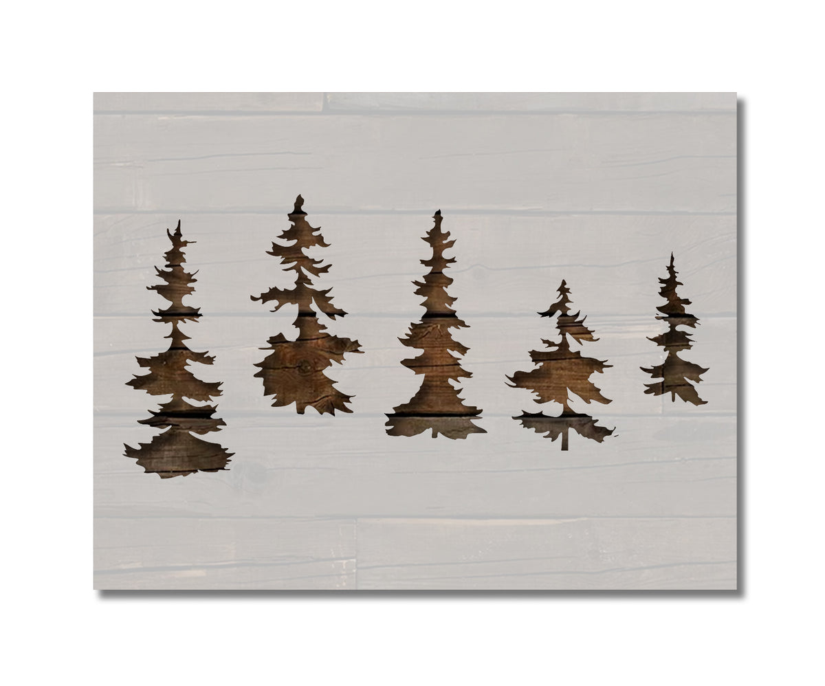 Pine Trees Mini Mixed Media Stencil