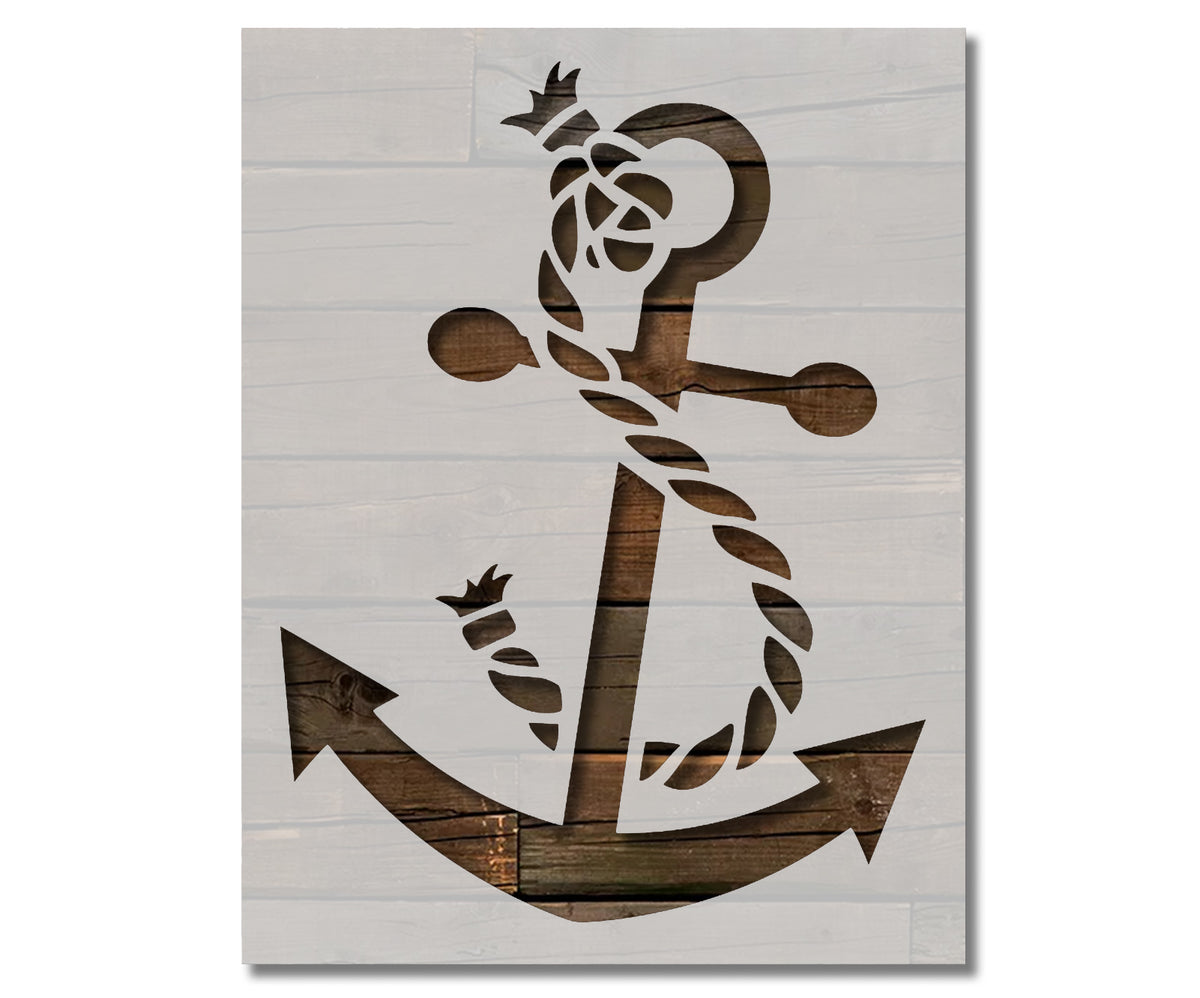 Anchor and Rope Nautical Stencil (744) – Stencilville