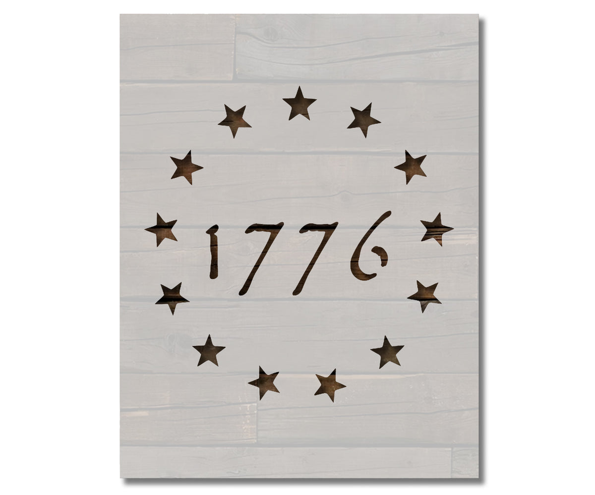 Betsy Ross 1776 Flag Stencil (835) – Stencilville betsy-ross-1776-flag-stencil-835-stencilville
