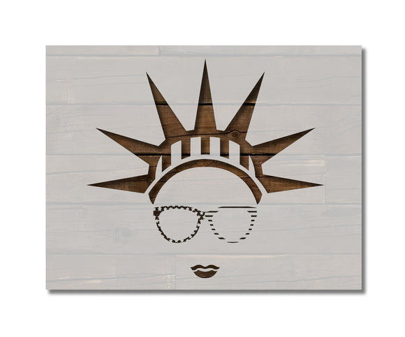 Statue of Liberty Freedom Head 4th of July Stencil (936)