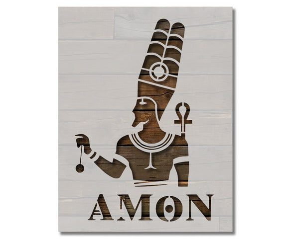 Ancient Egyptian God Amon Stencil (969)