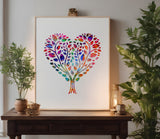 Heart Love Tree of Life Stencil (1002)