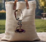 Retro Condenser Microphone Radio DJ Stencil (1005)