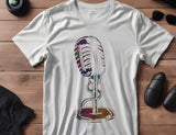 Retro Condenser Microphone Radio DJ Stencil (1005)