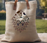 Trippy Mushroom Head Skull Stencil (1006)