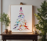 Snow Covered Pine Christmas Tree Stencil (1014)