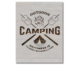 Outdoors Camping Toasted Marshmallows Stencil (1015)