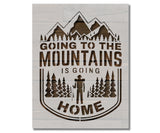 Mountains Are Home Hiking Stencil (1016)