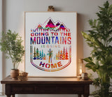 Mountains Are Home Hiking Stencil (1016)