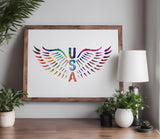USA Wings Patriotic Stencil (1025)