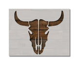 Bull Steer Skull Custom Stencil (103)