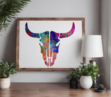 Bull Steer Skull Custom Stencil (103)