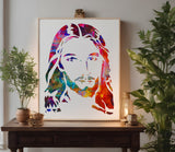 Jesus Christ Face Christmas Custom Stencil (145)