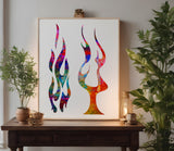 Large Flames Flame Biker Fire Custom Stencil (149)