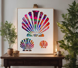 Scallop Beach Seashell Sea Shells Multiple Stencil (174)