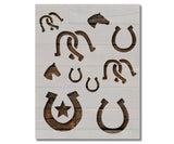 Horseshoe Horse Shoe Horseshoes Custom Stencil (183)