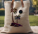 Palm Trees Tree Beach Sun Moon Stencil (195)