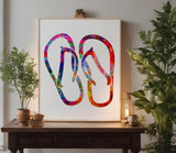 Flip Flops Beach Sandals Thongs Custom Stencil (203)