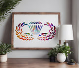 US Airborne Wings Paratrooper Military Stencil (290)