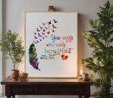 Wings Ready Heart Not Feather Birds Custom Stencil (293)