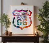Historic U.S. Route 66 Street Sign Custom Stencil (296)