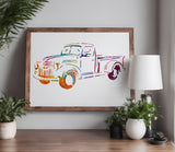 Old Vintage Truck #1 - Custom Stencil (332)