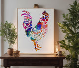 Rooster Roosters Farm Country Bird Stencil (349)