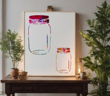 Mason Jar Jars Stencil (360)