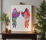 Devil Angel Bird Wings Wing Custom Stencil (368)