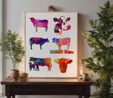 Cow Cows Country Farm Animals Custom Stencil (372)