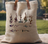 Flames Tribal Flame Fire Pin Stripe Custom Stencil (381)