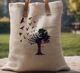 Birds Flying Out Large Country Tree Custom Stencil (3)