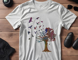 Birds Flying Out Large Country Tree Custom Stencil (3)