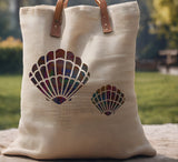 Scallop Clam Seashell Sea Shell Stencil (403)