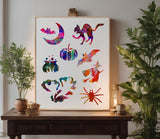 Halloween Bat Cat Pumpkin Witch + Custom Stencil (42)