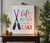 Life Is Better At The Lake Oars Custom Stencil (431)