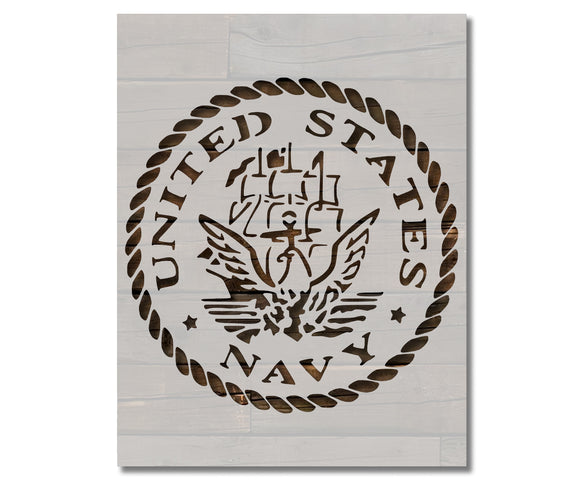 US U.S. United States Navy Round Custom Stencil (450) – Stencilville