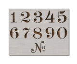 2" Tall Old Typeface Type Numbers Custom Stencil (459)