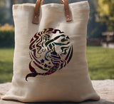 Tribal Artistic Mermaid and Moon Custom Stencil (45)