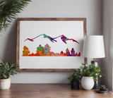 Mountains Mountain Trees Tree Line Custom Stencil (50)