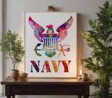 Navy Eagle Anchor US USA U.S. Stencil (515)