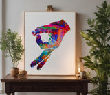 Circle Game Hand Stencil Circle Hand Gesture (516)