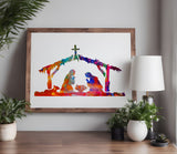 Baby Jesus Bethlehem Manger Christmas  Stencil (51)