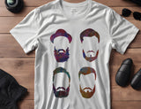Men Beards hair hat Stencil (522)