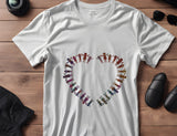 Children Heart Holding Hands Stencil (530)
